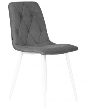 Стул обеденный DOBRIN CHILLY ROMBO, Серый Simple 33, основание белый в Надыме - nadym.ok-mebel.com | фото 2