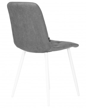 Стул обеденный DOBRIN CHILLY ROMBO, Серый Simple 33, основание белый в Надыме - nadym.ok-mebel.com | фото 4