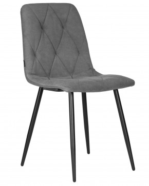 Стул обеденный DOBRIN CHILLY ROMBO, Серый Simple 33, основание черное в Надыме - nadym.ok-mebel.com | фото