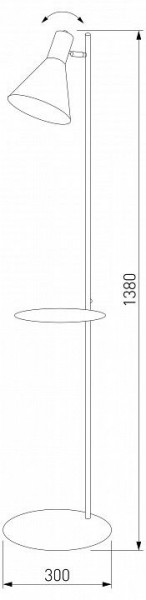 Торшер с полкой TK Lighting Jump 5864 Jump в Надыме - nadym.ok-mebel.com | фото 2