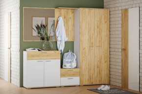 Тумба для обуви НМ 013.24 "Санти" (Белый/Крафт Золотой) в Надыме - nadym.ok-mebel.com | фото 3