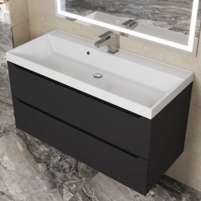 Тумба под раковину Uperwood Tanos 100 см, подвесная, черная матовая в Надыме - nadym.ok-mebel.com | фото
