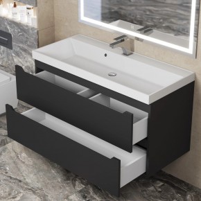 Тумба под раковину Uperwood Tanos 100 см, подвесная, черная матовая в Надыме - nadym.ok-mebel.com | фото 10