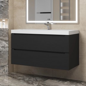 Тумба под раковину Uperwood Tanos 100 см, подвесная, черная матовая в Надыме - nadym.ok-mebel.com | фото 8