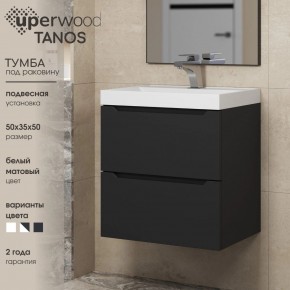 Тумба под раковину Uperwood Tanos 50 см, подвесная, черная матовая в Надыме - nadym.ok-mebel.com | фото 4