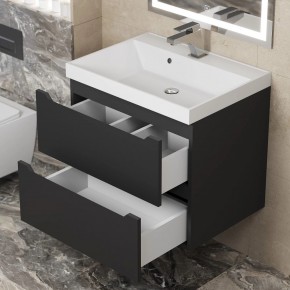 Тумба под раковину Uperwood Tanos 60 см, подвесная, черная матовая в Надыме - nadym.ok-mebel.com | фото 2