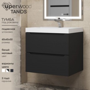 Тумба под раковину Uperwood Tanos 60 см, подвесная, черная матовая в Надыме - nadym.ok-mebel.com | фото 3