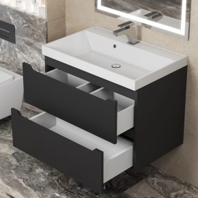 Тумба под раковину Uperwood Tanos 70 см, подвесная, черная матовая в Надыме - nadym.ok-mebel.com | фото 2