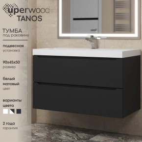 Тумба под раковину Uperwood Tanos 90 см, подвесная, черная матовая в Надыме - nadym.ok-mebel.com | фото 3