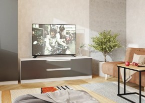 Тумба ТВ большая Парус (Белый/Графит) в Надыме - nadym.ok-mebel.com | фото 2