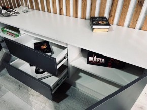 Тумба ТВ большая Парус (Белый/Графит) в Надыме - nadym.ok-mebel.com | фото 3