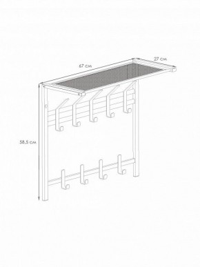 Вешалка-полка Торонто 22 в Надыме - nadym.ok-mebel.com | фото 3