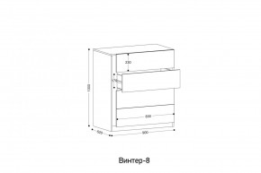 ВИНТЕР Спальный гарнитур (модульный) в Надыме - nadym.ok-mebel.com | фото 13