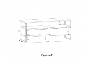 ВИРТОН 11 Тумба ТВ в Надыме - nadym.ok-mebel.com | фото 2