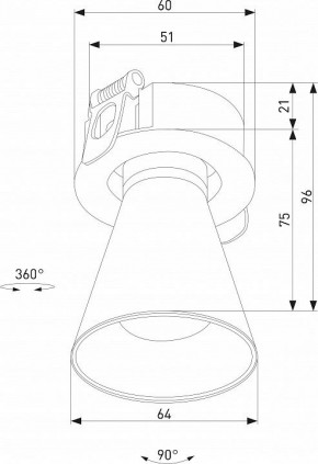 Встраиваемый светильник Elektrostandard Bell 25097/LED 8W 4000K черный в Надыме - nadym.ok-mebel.com | фото 5