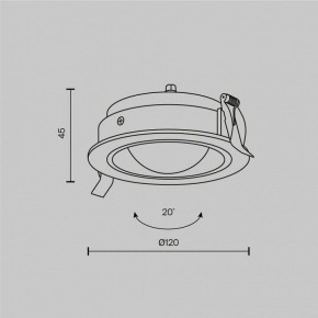 Встраиваемый светильник Maytoni Lens DL105-12W4K-W в Надыме - nadym.ok-mebel.com | фото 8