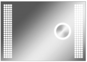Зеркало Cosmo 100 alum (линза) с подсветкой Sansa (SCL1026Z) в Надыме - nadym.ok-mebel.com | фото 1