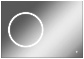 Зеркало Eclipse 100 black с подсветкой Sansa (SE1032Z) в Надыме - nadym.ok-mebel.com | фото 1