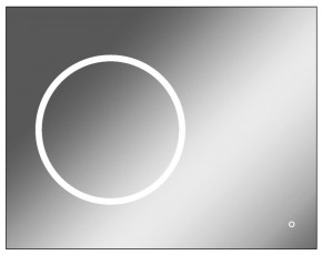 Зеркало Eclipse 90 black с подсветкой Sansa (SE1031Z) в Надыме - nadym.ok-mebel.com | фото 1